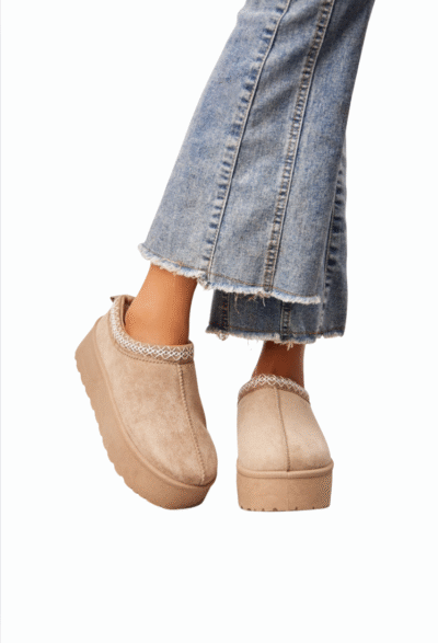 Naiste UGG-stiilis taupe toonis saapad