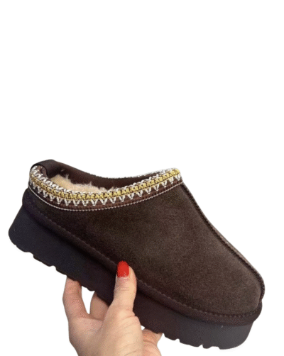 Naiste stiilsed šokolaadipruunid UGG-stiilis jalanõud